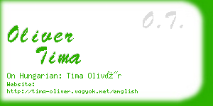 oliver tima business card